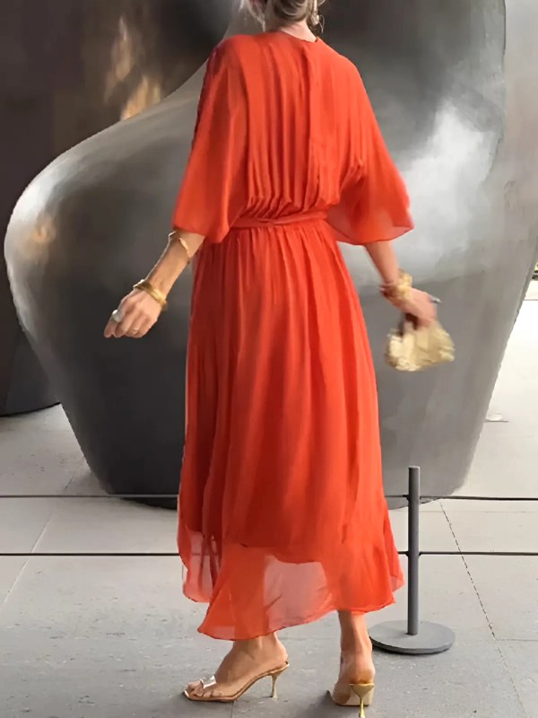 Zaria | Women's Timeless Wrap Midi Dress - Violet