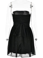 Donna | Women's Strapless Sequin Mini Dress, Flared Party Dress | The Dress Cellar