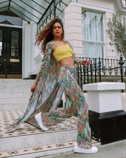 The MILA Trousers in Zigzag Print 